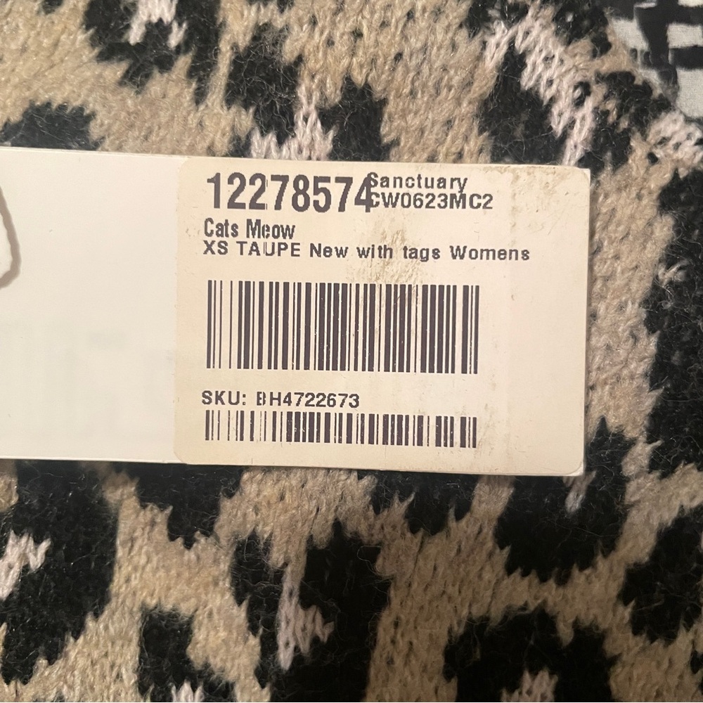 Sanctuary Cat’s Meow Leopard Print Duster Sweater Long Cardigan Women’s Size XS - Picture 4 of 4